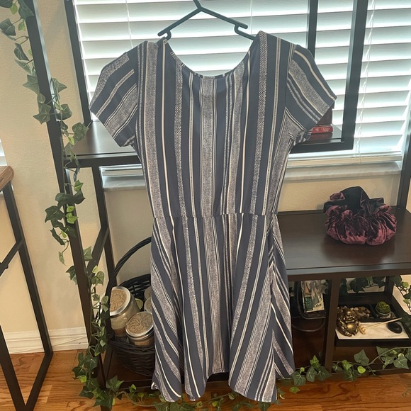 Small Striped Blue Casual Dress - Picture 2 of 2